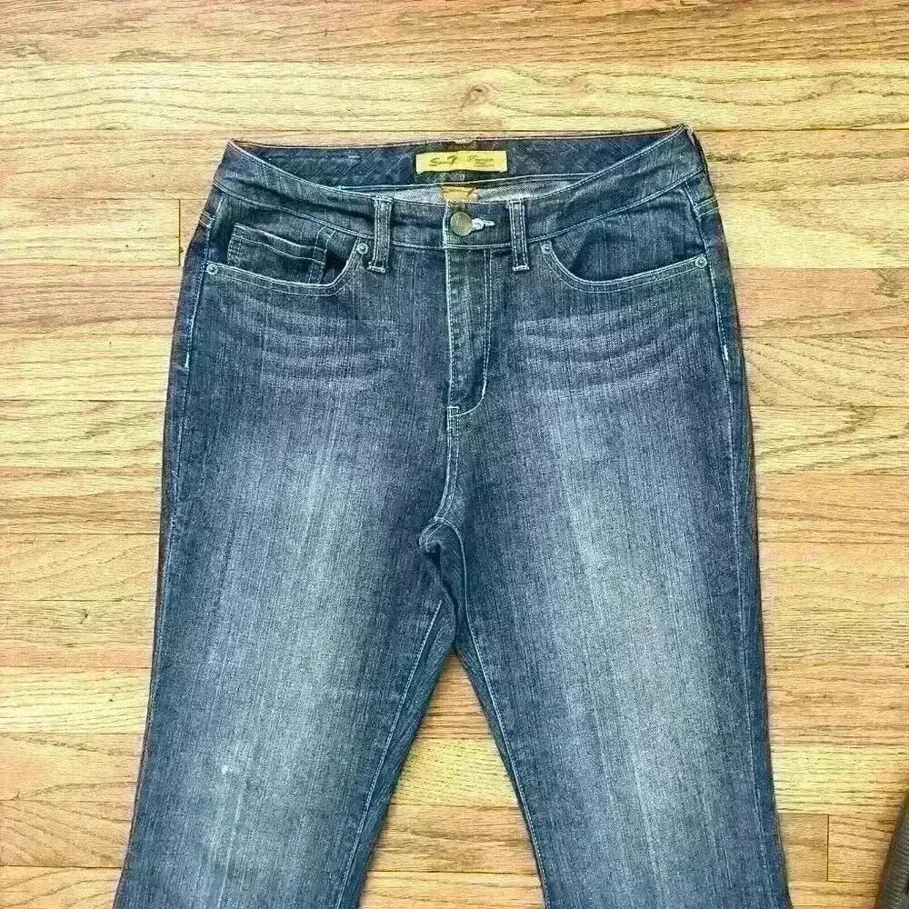 Seven 7 premium denim Ladies Size 6 Medium Wash Bootcut Jeans - Picture 5 of 10